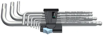 Produktbild von Wera - 3950 PKL/9 Winkelschlüsselsatz, metrisch, Edelstahl, 9-teilig; 5073544001