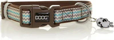Produktbild von DOOG Halsband Benji braun/blau zigzag, Größe: M