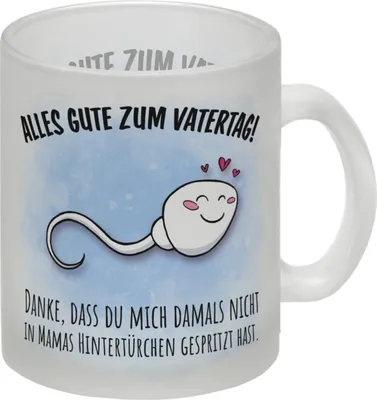 Produktbild von Danke Papa, dass du nicht Glas Tasse zum Vatertag mit Hintertürchen Spruch