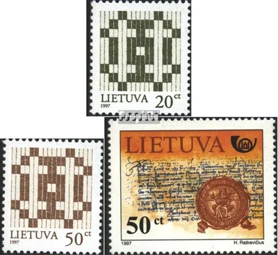 Produktbild von Briefmarken Litauen 1997 Mi 647-648,651 (kompl.Ausg.) postfrisch Doppelkreuz