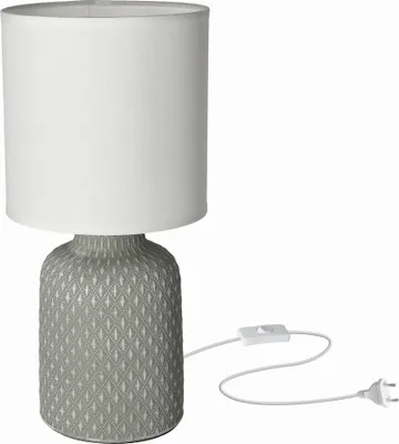Obrázok produktu pre Moderná stolná keramická lampa INER - 1xE14, 40W, šedá/biela