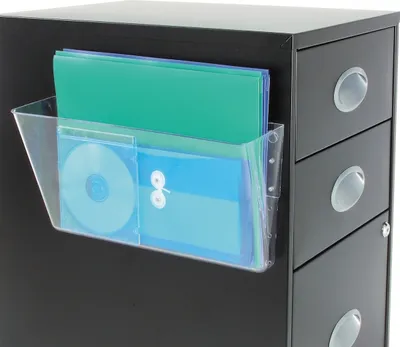 Produktbild von Wandprospekthalter DokuPockets A4 Letterformat magnetisch transparent Packung mit 4 Stück
