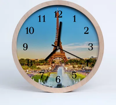 Produktbild von Holzuhr 30fi cm wanduhr - Paris Stadt