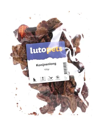 Obrázek produktu pro Lutopets Králičí plíce – 400 g – Sušená pochoutka pro psy