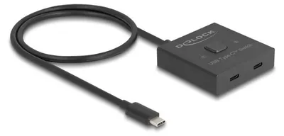 Produktbild von Delock - Videoverteiler/-Switch - 10 Gbps, bidirektional, 8K - 2 x USB-C - Desktop
