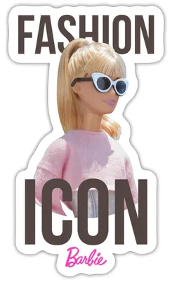 Produktbild von Spreadshirt Barbie Fashion Icon Sticker Aufkleber, 10 x 10 cm, Mattweiß