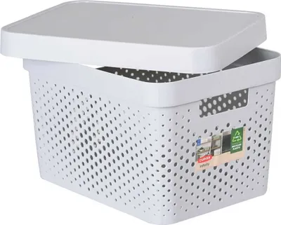 Obrázok produktu pre CURVER 04742 - 099 - 00 Infinity Body Úložný box s vekom Plastové veko Gris Clair 36,3 x 27 x 22,2 cm, 17 l