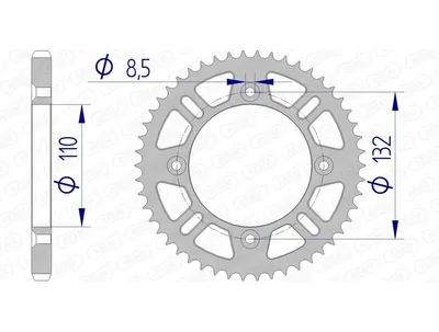 Produktbild von AFAM Kettenrad Alu Standard - 428