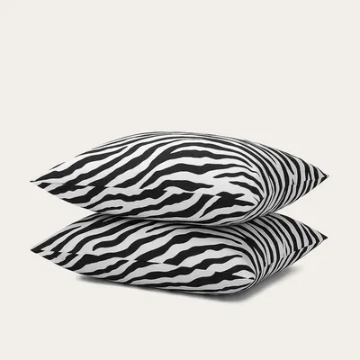 Produktbild von HappyBed Zebra | 60x70 - Kissenbezug-Set 2-teilig - 100 % Mikrofaser - Mit Reißverschluss
