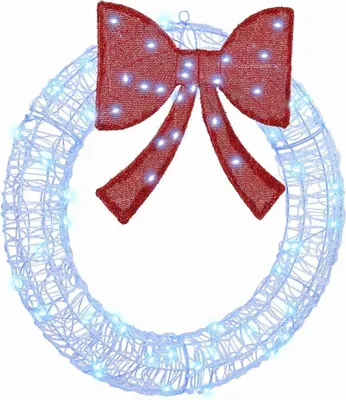 Image de Couronne avec 60 LED Bleu 76 x 76 x 8,5 cm Acrylique