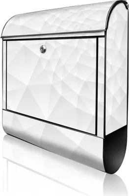 Zdjęcie produktu dla banjado Design Skrzynka pocztowa stalowa czarna z przegródką na gazety, malowana proszkowo „Nautilus” 38 x 46 x 12,5 cm i 2 klucze – skrzynka pocztowa A4 z otworem na listy, wraz z materiałami montażowymi [BK 12529]