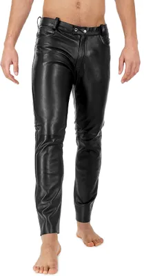 Obrázek produktu pro Bockle® Brothers Lamb Pants Lamb Leather Pants Leather Jeans Skinny Pánské kožené kalhoty , W36/L36