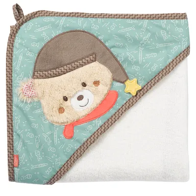 Produktbild von Kapuzenbadetuch Bär – Bade-Poncho aus Frottee mit niedlichem Bären