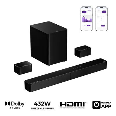 Productafbeelding van ULTIMEA Poseidon M100: 7.1 volledig draadloos surround-systeem met Dolby Atmos
