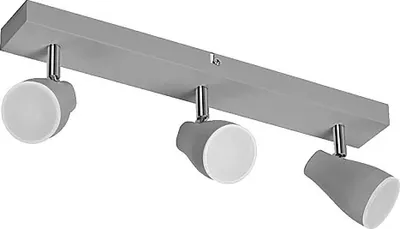 Zdjęcie produktu dla LEDVANCE LED SPOT PEAR spot sufitowy natynkowy 430mm, szary, 12.9W, 630lm, zapewnia kierunkowe światło o ciepłej białej barwie, z elastycznym reflektorem GU10, lampa GU10 w zestawie, stopień ochrony IP20, 2700K