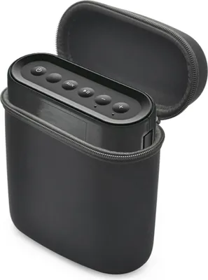 Produktbild von subtel Lautsprechertasche für Bose SoundLink Color Lautsprecher Karabiner Tasche Musikbox Transport Speaker Case Tragetasche Hülle - stoßfest, gepolstert, schwarz