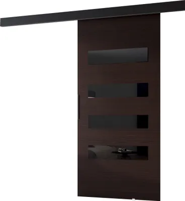 Obrázek produktu pro Interiérové posuvné dveře BARRET 16 - 106 cm, wenge / černé