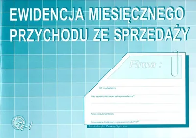 Produktbild von Ewidencja miesięcznego przychodu ze sprzedaży N-1