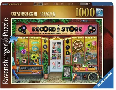 Productafbeelding van Ravensburger Vintage Vinyl, 1000 stukjes, Stad, vanaf 12 jaar