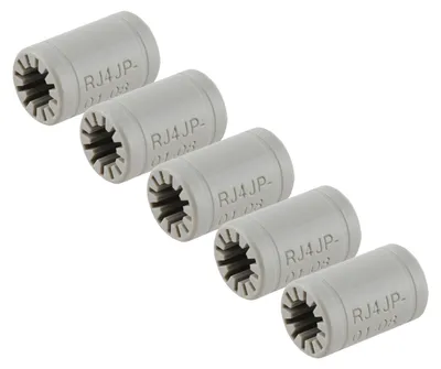 Image de Lot de 5 roulements en plastique pour imprimante 3D, en polymère solide gris, modèle RJ4JP-01-08, pour arbres de 10 à 30 mm de diamètre