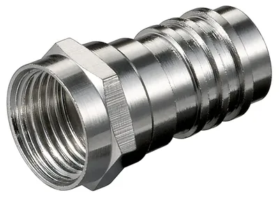Produktbild von Goobay Crimp F-Stecker 7,0 mm, Crimp-Adapter aus Zink mit Nickelkontakten