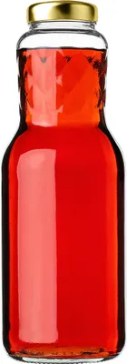 Zdjęcie produktu dla Butelki szklane KADAX 1L złote 1 sztuka, butelki na sok z zakrętką fi53mm, puste butelki do konserwowania i napełniania, butelki do konserwowania soków, butelki z szeroką szyjką