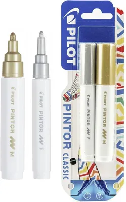 Productafbeelding van Marker Pilot Pintor F Set, zilver, PISW-PT-S/GD