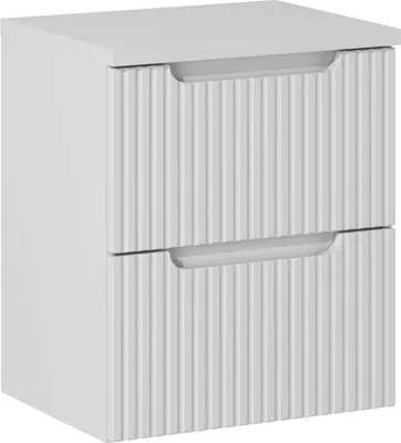 Immagine prodotto di Mobile Da Bagno 50 Cm Bianco Con Piano In Mdf E Chiusura Silenziosa