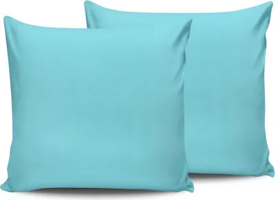 Produktbild von L'Essentiel Linge de Maison, Turquoise, Kissenbezug-Set (2-teilig) (DE), Türkis, 100 % BAUMWOLLE RANFORCE, 80 x 80 cm