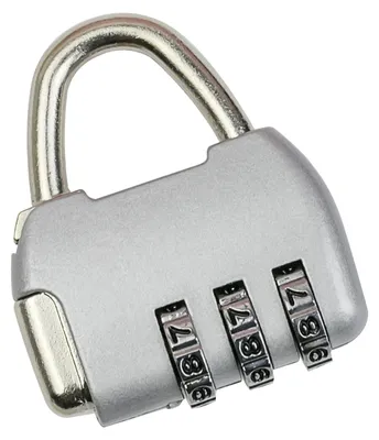3-stelliges Deko Vorhängeschloss von HMF in Silber