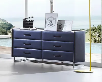 Obrázek produktu pro Elegantní komoda, kožená, velká (XXL), komody, černá, skříň, komoda