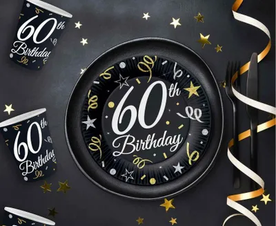 Produktbild von Pappteller 60. GEBURTSTAG 18cm 6St.