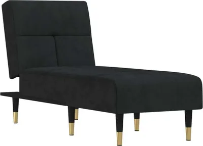 Obrázok produktu pre ležadlo vidaXL Chaise Longue Black Velvet