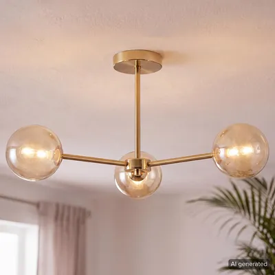Produktbild von home24 Deckenleuchte - Metall - 3-flammig
