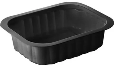 Produktbild von 300x DUNIFORM PP-Schälchen 138 x 114 x 35 mm Schwarz ungeteilt