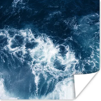 Produktbild von MuchoWow® Poster Wasser - Golf - Blau 75x75 cm - Wand Dekoration