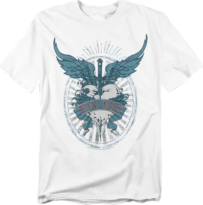 Produktbild von Bon Jovi - T-Shirt für Herren/Damen Uni TV26902 (3XL) (Weiß)