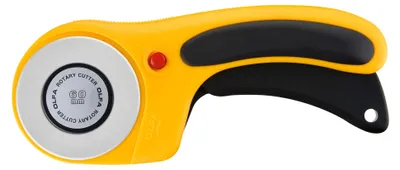 60 mm Rollschneider mit Gummigriff, gelb, 1 Stück