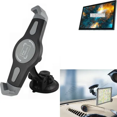 Produktbild von K-S-Trade Scheiben-Halterung für Tablets kompatibel mit Blackview Oscal Pad 8 KFZ Tablet Saugnapf Auto Halterung Windschutzscheibe Holder Halter