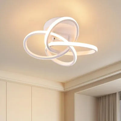 Obrázek produktu pro ZMH stropní svítidlo LED chodbové svítidlo 28W 3000K teplá bílá moderní stropní svítidlo do ložnice obývací pokoj čtyřkvěté stropní svítidla bílá kuchyňská lampa