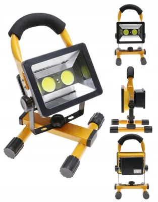 Zdjęcie produktu dla HALOGEN PRZENOŚNY Lampa LED ROBOCZA 50W Naświetlacz Budowlany 918