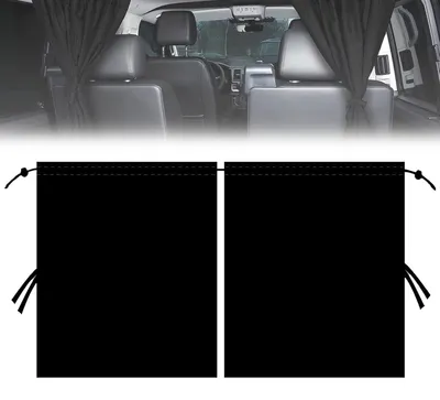 Produktbild von Sichtschutzvorhang fürs Auto, abnehmbarer Wohnmobilvorhang, Trennvorhang fürs Auto, für Roadtrips und Camping zum Sonnenschutz, 140 x 82 cm