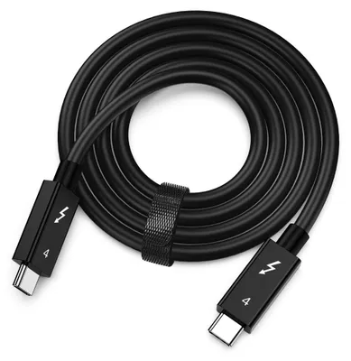 Productafbeelding van INF USB-C Thunderbolt 4-datakabel Zwart — 40Gbps, 8K@60Hz, PD100W & 240W bidirectioneel, 5A snel opladen, USB4 compatibel 2 m