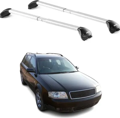 Image de Barres de toit pour Audi A6 Allroad C5 2000-2005 Gris Argenté 2 pièces ABE