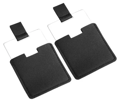 Produktbild von Kompaktspiegel - Edelstahl Handspiegel - Für unterwegs - 2 Stück - Schwarz