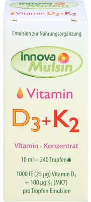 Produktbild von Innova Mulsin Vitamin D3 + K2 Lösung, 10 ml Lösung