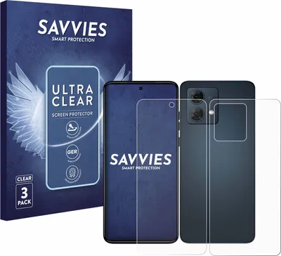 Produktbild von 6x Für Motorola Moto G84 (Display+Rückseite) Schutzfolie Savvies Displayschutz Display Schutz Folie Klar Transparent
