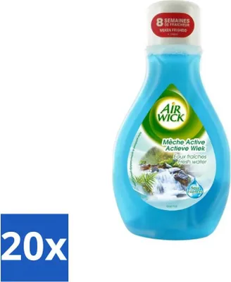 Immagine prodotto di Air Wick – Deodorante per ambienti – Active Wick Fresh Water – 375 ml - Confezione risparmio - 20 pezzi