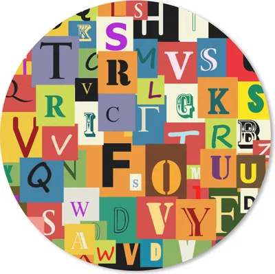 Produktbild von MuchoWow® Mauspad Mousepad Alphabet - Buchstabe - Muster 40x40 cm - Mousepads - Maus Mat - Pad - Mausunterlage - Schreibtisch Accessoires