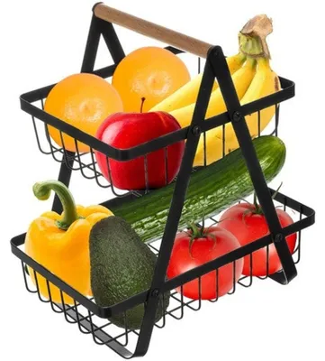 Obrázek produktu pro Ruhhy 24265 dvoupatrový koš na ovoce/zeleninu